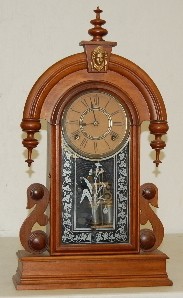 Antique Walnut Tear Drop Parlor Clock — Antique Clocks Price Guide