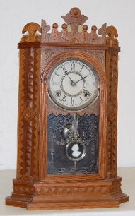 Walnut Waterbury "Cranville" Parlor Clock — Antique Clocks Price Guide