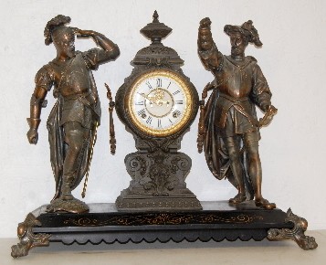 Antique Ansonia "Pizarro and Cortez" Statue Clock — Antique Clocks Price Guide