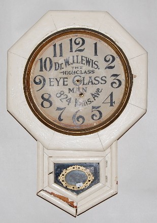 Advertising Shortdrop Schoolhouse Clock — Antique Clocks Price Guide