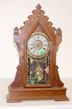 New Haven Walnut Kitchen Clock — Antique Clocks Price Guide