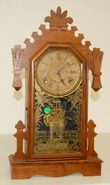 Ansonia Atlas Walnut Kitchen Clock — Antique Clocks Price Guide