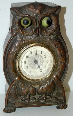 German Blinking Eye Owl — Antique Clocks Price Guide