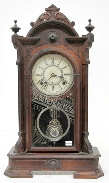 Waterbury Walnut Parlor Clock — Antique Clocks Price Guide