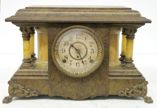 Seth Thomas Adamantine 4 Column Mantle Clock — Antique Clocks Price Guide