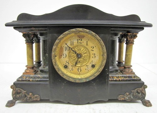 Seth Thomas Adamantine 4 Post Mantle Clock — Antique Clocks Price Guide