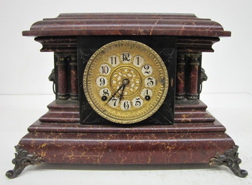 Antique Gilbert Fancy Dial Mantle Clock — Antique Clocks Price Guide