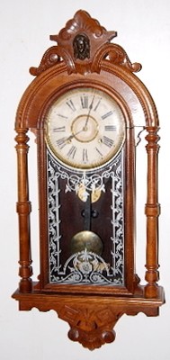 Ansonia "Commerce" Hanging Walnut Parlor Clock — Antique Clocks Price Guide