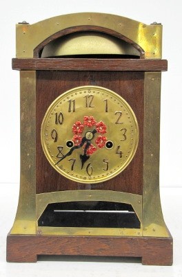 Antique Art Nouveau Bell Top Shelf Clock — Antique Clocks Price Guide