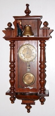 Antique RA Wall Clock, Monk Striking Bell — Antique Clocks Price Guide