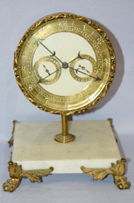 Waterbury 3 Dial Marble Calendar Clock — Antique Clocks Price Guide