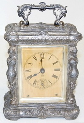 Ornate Ansonia "Comet" Carriage Clock W/ Ladies — Antique Clocks Price Guide