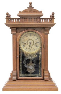 E.N. Welch "Scalchi" Walnut Parlor Shelf Clock — Antique Clocks Price Guide