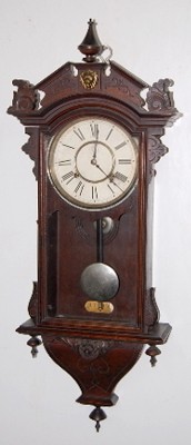 Walnut Waterbury Watchburn Montreal Clock — Antique Clocks Price Guide