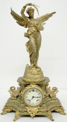 Ansonia "Undine and Gloria" 2 Piece Statue Clock — Antique Clocks Price Guide
