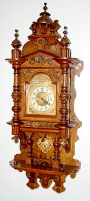 Ornate Antique German Open Well Swinger Clock — Antique Clocks Price Guide