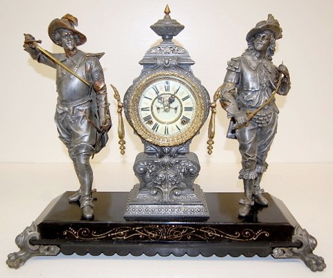 Ansonia "Don Juan and Don Cesar" Statue Clock — Antique Clocks Price Guide