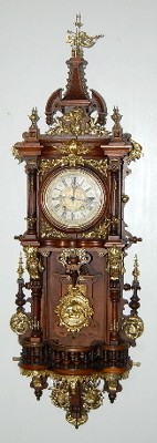 Lenzkirch Mermaid No. 676 Bronze and Wood Wall Clock — Antique Clocks Price Guide