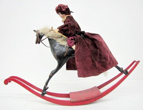 Folk Art Carved Horse and Doll Automata — Antique Clocks Price Guide