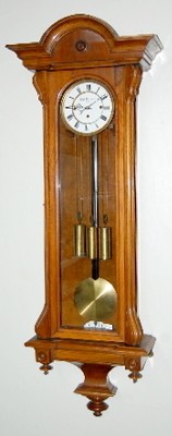 Karl Morawetz 3 Weight Vienna Regulator Clock — Antique Clocks Price Guide