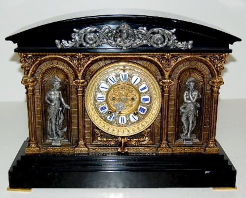 Ansonia "Georgia" Ornate Iron Case Clock — Antique Clocks Price Guide