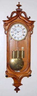 Antique Miniature 3 Weight Vienna Wall Clock — Antique Clocks Price Guide