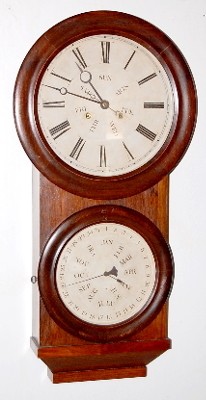 Antique Carter Rosewood Calendar Wall Clock — Antique Clocks Price Guide