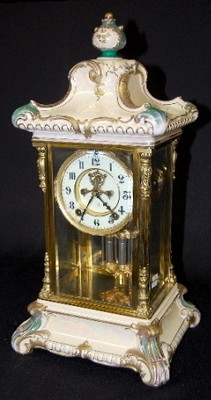 Antique Ansonia No. 3 China Crystal Regulator Clock — Antique Clocks Price Guide