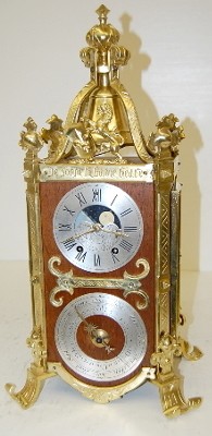 French Bronze Double Dial Calendar Clock — Antique Clocks Price Guide