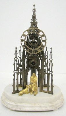 Antique Sir Walter Scott Fusee Skeleton Clock — Antique Clocks Price Guide