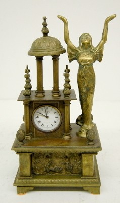 Bronze Lenzkirch Musical Egyptian Figural Clock — Antique Clocks Price Guide