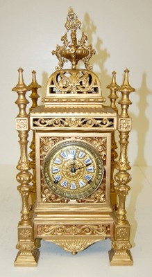 Ansonia "Regent" Ornate Metal Case Clock — Antique Clocks Price Guide