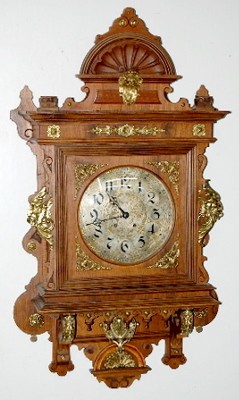 Lenzkirch Type Wood and Bronze Wall Clock — Antique Clocks Price Guide
