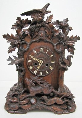 Black Forest Fusee Shelf Cuckoo Clock W/ Birds — Antique Clocks Price Guide