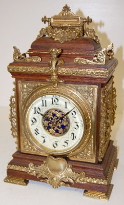 L. Marti Oak and Bronze Ornate Bracket Clock — Antique Clocks Price Guide