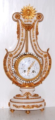 Louis XVI Style French Lyre Clock — Antique Clocks Price Guide