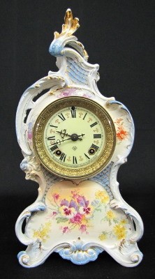 Ansonia "La Capelle" Floral China Clock — Antique Clocks Price Guide