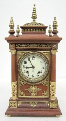 Ansonia "Antique" 5 Finial Cabinet Clock — Antique Clocks Price Guide