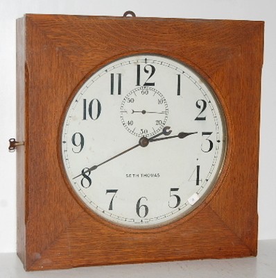 Oak Seth Thomas Gallery Clock — Antique Clocks Price Guide