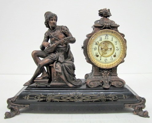 Ansonia "Troubadour" Antique Statue Clock — Antique Clocks Price Guide