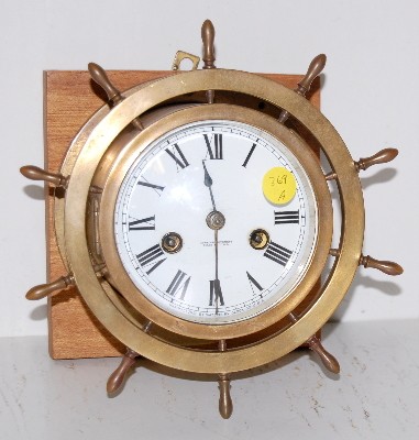 Bronze Waterbury Ships Wheel Clock — Antique Clocks Price Guide