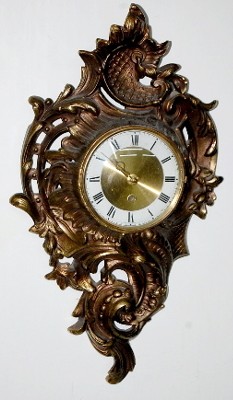German Metal Cartel Wall Clock — Antique Clocks Price Guide