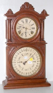 Walnut Ingraham No. 1 Parlor Calendar Clock — Antique Clocks Price Guide