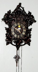 Black Forest Carved Bird and Grapes Cuckoo Clock — Antique Clocks Price Guide