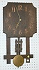 Mission Oak Hanging Wall Clock, National Mfg.
