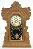Oak Pressed Carved T and S Kitchen Clock