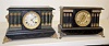 Gilbert and Waterbury Black Enamel Mantle Clocks