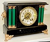 Ingraham Black Enamel "Climax" Mantle Clock