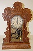 Pressed Oak Ingraham "Gila" Calendar Clock