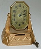 Lux Metal Deco Bank Dresser Clock